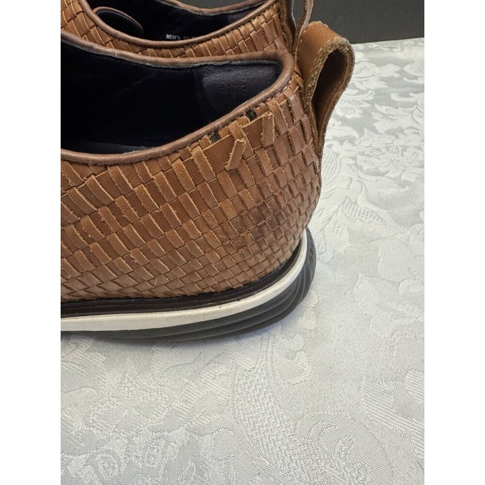 Cole Haan 9.5M Grand Evolution Woven Oxford In‎ Brown Leather Comfort Shoe - Picture 5 of 13